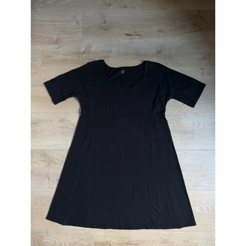 Eileen Fisher Womens Swing Tunic little black dress minimalist stretch‎ size S